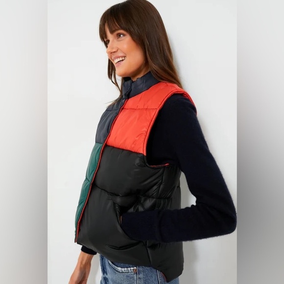 CLARE V. Multi Colorblock Nylon Emile Vest - Picture 2 of 14
